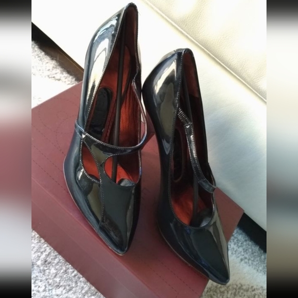 Jonathan Kelsey Designer Leather Patent Heels - Picture 3 of 5